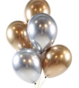 Chromowane 5 balony szlachetne SREBRO chrom silver