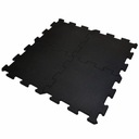 Podłoga gumowa puzzle do siłowni 15 mm CZARNA