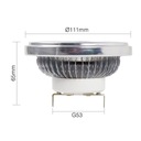 Żarówka LED G53 AR111 15W=120W Ciepła Biel 2 SZT Rodzaj LED