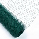 Siatka na woliery ogrodzenia Izola hexagonalna 20/0,9 25Mb Ocynk w PVC