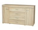 Комод М2, дуб сонома, 160 см, шкаф с 4 ящиками