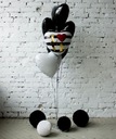 Элегантный шар из фольги в форме сердца черного цвета 45см__S15