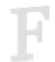 ДЕРЕВЯННАЯ БУКВА F СТОЯЩАЯ БЕЛАЯ 3D-20СМ СВАДЬБА