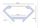 PROFIL LED KĄTOWY SZARY Z TAŚMĄ KLEJĄCĄ | 2 METRY