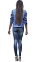 #D967 KATANA DAMSKA Jeans Lampasy KURTKA M