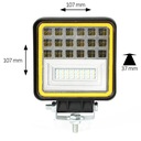 126W FARO EN FUNCIONAMIENTO DIODO LUMINOSO LED PANEL HALÓGENO 12V 24V CREE 