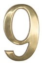 Cyfry na dom, cyfra mosiądz 20cm, mosiężna - 9