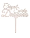 TOPPER NA TORT CHRZEST/URODZINY NAPIS IMIĘ