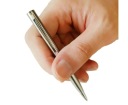МИНИ-ВРАЩАЮЩАЯСЯ ШАРИКОВАЯ РУЧКА МЕТАЛЛИЧЕСКАЯ ТОНКАЯ МАЛЕНЬКАЯ КОРОТКАЯ 10см, 3 ЗАМЕННЫЕ ВСТАВКИ