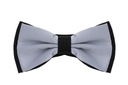 ГАЛСТУК-БАБОЧКА МУЖСКАЯ - ДВУХЦВЕТНЫЙ СЕРЫЙ ЧЕРНЫЙ