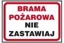 ОГНЕННЫЙ ЗНАК. НЕ БЛОКИРУЙТЕ ПОЖАРНЫЕ ВОРОТА ПВХ 42P.
