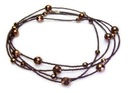 Ожерелье из длинных бусин коричневого цвета Kiara