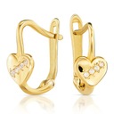 ЗОЛОТЫЕ СЕРЬГИ СЕРДЦЕ ЗОЛОТО 585 14К 2373-3