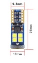 ЛАМПОЧКА LED (СВІТЛОДІОД) W3W W5W W10W T10 12 SMD 3030 СИГНАЛ 12V CANBUS POMARANCZOWA  фото 12