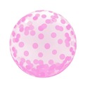 Розовый хрустальный шар в горошек — 18 дюймов