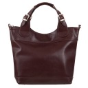 КОРИЧНЕВАЯ КОЖАНАЯ СУМКА-ШОППЕР ZARKA