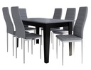 KOMPLET STÓŁ I 6 KRZESEŁ, KRZESŁA ECO SKÓRA