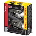 Набор дыроколов + степлера Maped Advanced, черный - графит