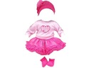 ОДЕЖДА для куклы BABY baby BORN, розовое ПЛАТЬЕ, шапка, СВИТЕР, туфли 62