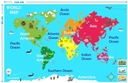 Большая карта континентов МОНТЕССОРИ - напольный коврик
