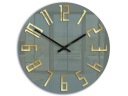 ModernClock SLIM Серо-золотые настенные часы SILENT