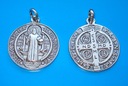 Медальон Медальон Святого. Бенедикт 4 см СЕРЕБРО 925 ПРОБЫ