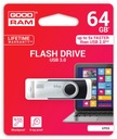 Флеш-накопитель GOODRAM TWISTER, черный, 64 ГБ, USB 3.0