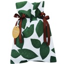 ПОДАРОЧНАЯ СУМКА ПОДАРОЧНАЯ СУМКА ЛИСТЬЯ 30х45СМ БЕЛАЯ И ЗЕЛЕНАЯ