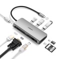 HUB Adapter UGREEN USB-C 9w1 3xUSB VGA SD RJ45