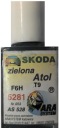 SKODA 5281 T9 F6H ATOL GREEN СРЕДСТВО ДЛЯ УДАЛЕНИЯ ЦАРАПИН С АВТОМОБИЛЬНЫХ КРАСОК 10 МЛ ARA