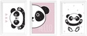PANDA zestaw TRZECH obrazków plakatów A3 + RAMKI!