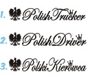 Наклейка на грузовик польского водителя-дальнобойщика *УЗОРЫ *ЦВЕТА