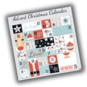 NAKLEJKI ŚWIĄTECZNE ADWENTOWY KALENDARZ 30 10x10 cm