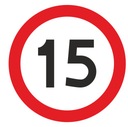 Дорожный знак Ограничение скорости 15 км/ч, 40 см