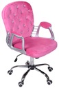 Офисный стул из розового бархата GIOSEDIO с кристаллами