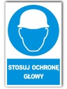 ЗНАК ЗДОРОВЬЯ И БЕЗОПАСНОСТИ ИСПОЛЬЗУЙТЕ ЗАЩИТУ ГОЛОВЫ 20 X 30 см