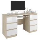 Мебель Компьютерный стол 6шт 135см sonoma глянец N32