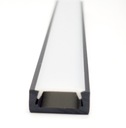 ЧЕРНЫЙ светодиодный профиль 2м для светодиодных лент 8-10 мм + ЛАМПА