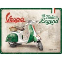 Вывеска VESPA ITALIAN LEGEND, листовой металл 30x40