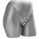 Скудные красные стринги с жемчугом Нижнее белье с жемчугом