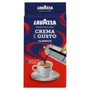 Lavazza Crema E Gusto Classico mletá káva 1X250g Produkt neobsahuje protihrudkujúce látky potravinárske farbivo bez cholesterolu bez cukru bez kvasníc bez lepku GMO vajcia bez konzervačných látok bez laktózy mliečne výrobky palmový olej orechy semená pšenicu sóju trans-tuky (hydrogenované)