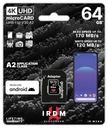 GoodRam pamäťová karta IRDM 64GB microSD UHS-I U3 Rýchlostná trieda brak informacji