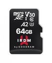GoodRam pamäťová karta IRDM 64GB microSD UHS-I U3 Typ karty SD