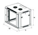 Шкаф-стойка настенный 6U 600x600 Черный