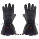 Черные кожаные перчатки с подогревом GLOVII - XL
