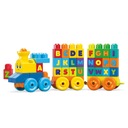 FISHER PRICE Mega Bloks Kocky HUDOBNÁ VLAK ABC so zvukom učenie písmen Druh sada