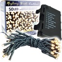 РОЖДЕСТВЕНСКИЕ ОГНИ НА АККУМУЛЯТОРАХ 50 СВЕТОДИОДОВ РОЖДЕСТВЕНСКАЯ ЕЛКА ФУНКЦИИ РОЖДЕСТВЕНСКОЙ ЕЛКИ ТАЙМЕР ТЕПЛЫЙ БЕЛЫЙ