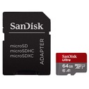 Карта памяти Sandisk microSDXC 64 ГБ + адаптер