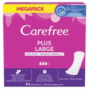 Carefree Plus Large hygienické vložky jemná vôňa 64 ks Druh štandardný