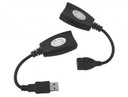 PRZEDŁUŻACZ PORTU USB po kablu LAN RJ45 do 50m